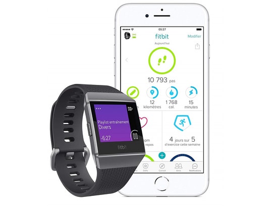 Montre connectée FITBIT Ionic Gris Graphite Pas Cher