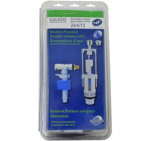 Robinet Flotteur à Levier Galedo - Alimentation Latérale Pour Chasse D'Eau WC