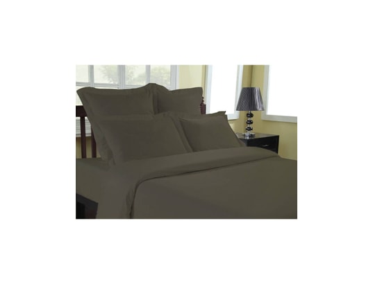 Drap housse en percale de coton Ecru 200x200 cm Soft percale | Maisons du Monde
