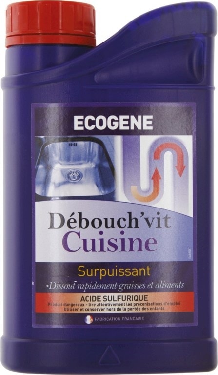 Déboucheur gel express 5 minutes pour canalisations Starwax - Bidon 1 l
