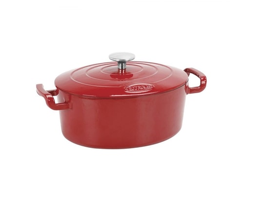 Cocotte En Fonte Sitram 9L Ovale - Rouge/Crème