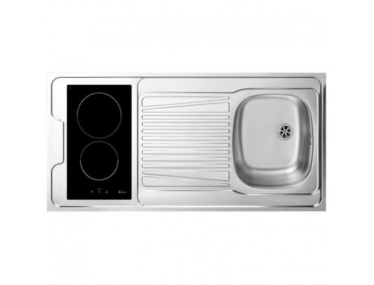 EVIER INOX REVERSIBLE 1 CUVE 120 CM DOMINO INDUCTION MEZIERES