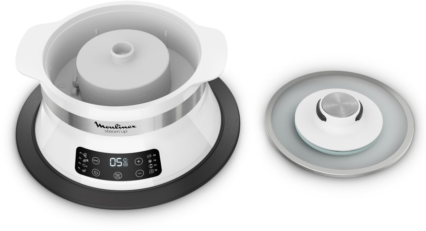 Cuiseur Vapeur électrique Moulinex Steam'up VJ504010, Blanc, 550W, Démo Garantie 2 Ans