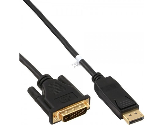 Câble DisplayPort Vers DVI InLine 10m - Noir | Convertisseur Actif Full HD 1080p