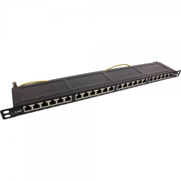 Platines RJ45 19, Panneau de brassage 16 ports Cat.6A Keystone, 1U, avec 3 anneaux, montage en Platines RJ45 19, Panneau de brassage 16 ports Cat.6A Keystone, 1U, avec 3 anneaux, montage en
