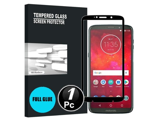 Verre Trempé Pour Motorola Moto Z3 Play - 3 Pièces, Protection 9H+, 0.33 Mm Transparent, Anti-Bulles