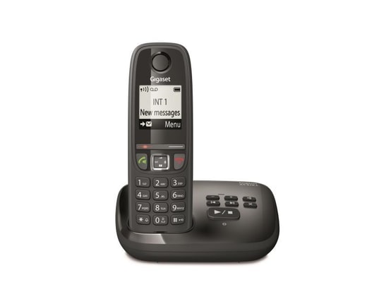 Gigaset AS470A Solo Téléphone fixe sans fil DECT/GAP Répondeur Noir