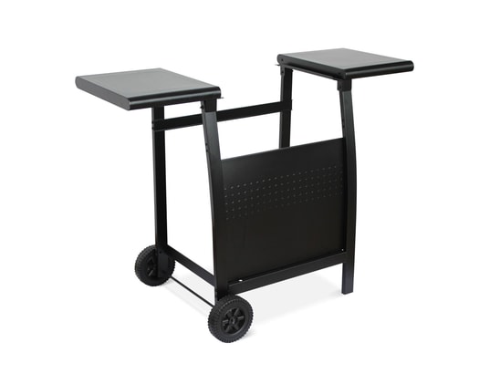 Chariot Desserte Pour Plancha Porthos 2 Brûleurs - Noir, Avec Roulettes Et Tablette - Compatible Sweeek PH1002SB