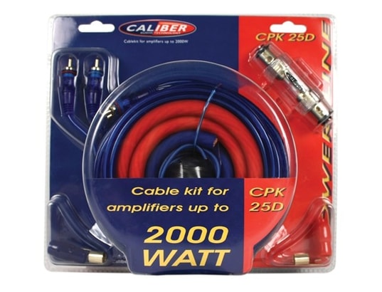 Kit Câblage Ampli Voiture Audio Vibe 2000W 4 AWG - Câble Complet Pour Installation Amplificateur