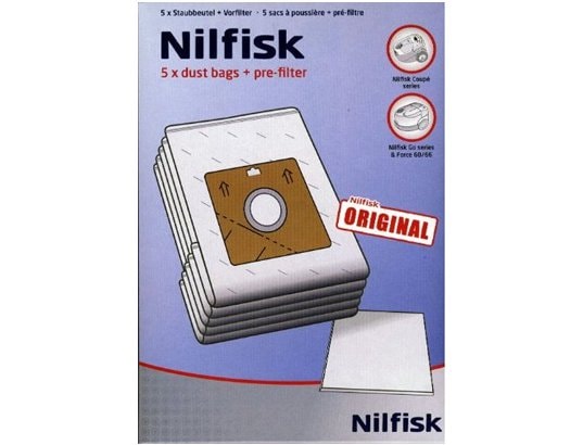 5 Sacchetti Aspirapolvere Nilfisk 78602600 + Filtro - Per Go-Coupe, Progress, PC3716