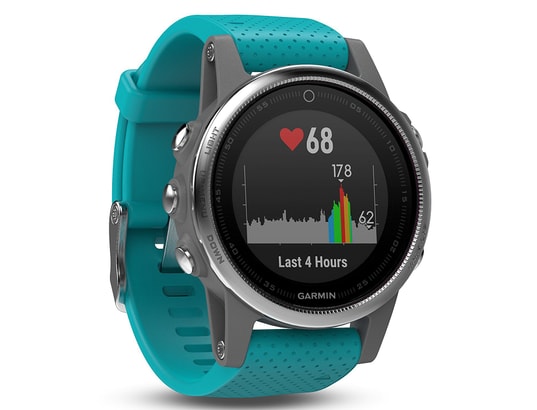 Garmin fenix 5s store silver with turquoise band