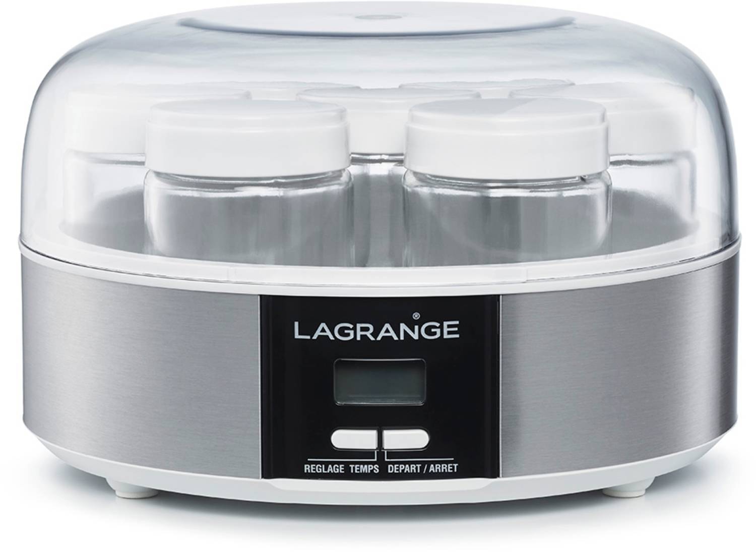 Yaourtière LAGRANGE 439103 Yaourtière 7 pots en verre Pas Cher - UBALDI.com
