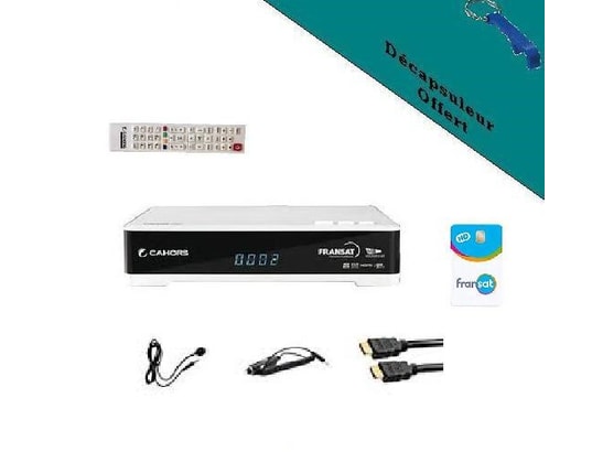 sedea Récepteur Satellite HD + Carte TNTSAT V6 + Câble HDMI