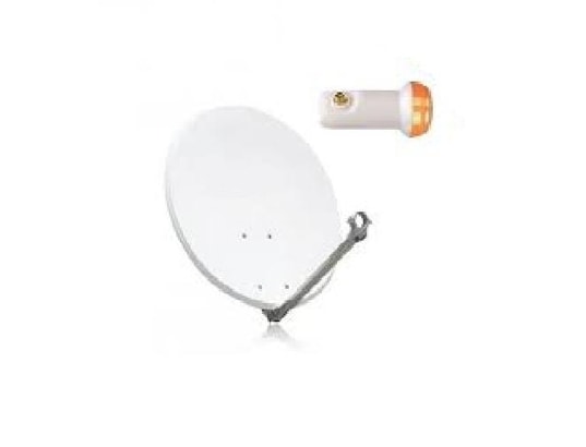 Parabole Satellite Acier 80cm + LNB Cahors 0.1dB - Pour Réception Astra Et Eutelsat