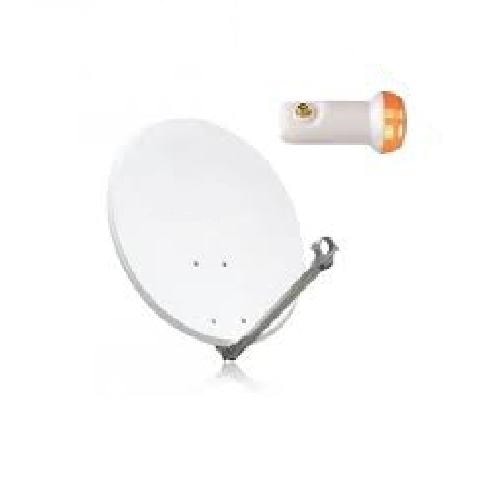 Parabole Satellite Acier 80 Cm Reconditionnée – Compatible Astra Et Eutelsat, Avec Support LNB Galvanisé