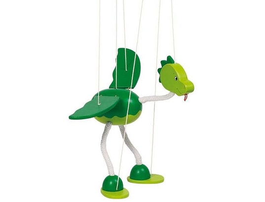 Goki Marionnette à Mains Dinosaure – Marionnette En Bois, Jeu De Rôle, Développement Moteur – Cadeau Enfant