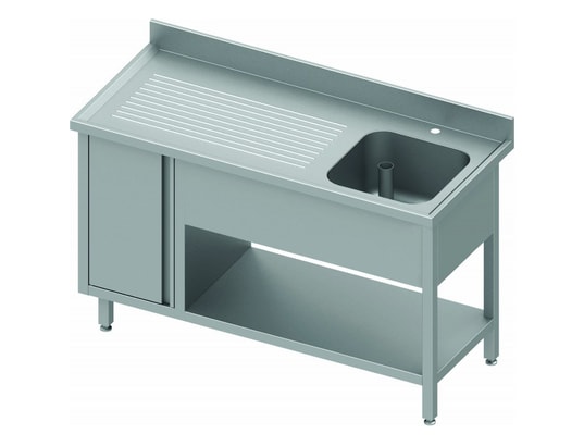 Plonge Inox Avec 1 Evier - Placard & Etagère - Profondeur 800 ...