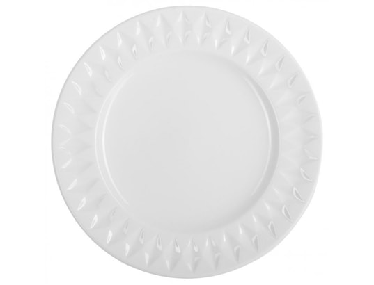 6 Assiettes à Dessert En Faïence - Design Bois Naturel - Diamètre 20 Cm - Compatibles Lave-Vaisselle Et Micro-Ondes