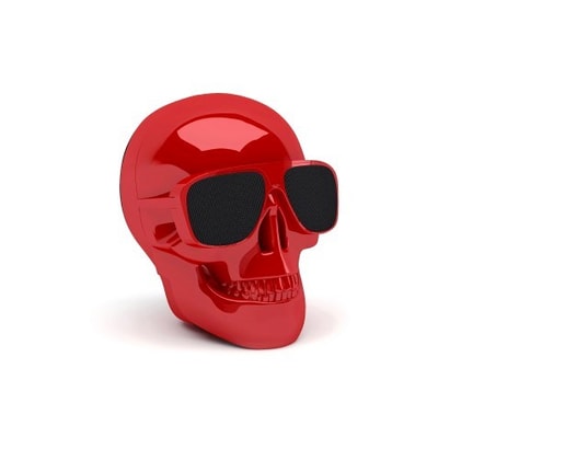 JARRE TECHNOLOGIES Enceinte portable Jarre T&ecirc;te de mort Rouge Glossy 