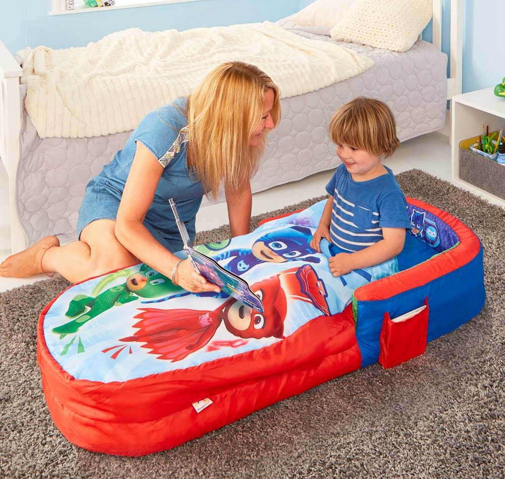 Lit Gonflable De Voyage Pour Tout-Petit – Matelas Air Avec Oreiller Inclus, Couleur Violet