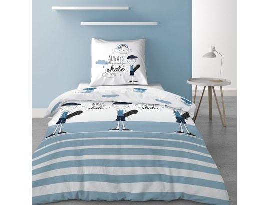 Parure de couette pour garçon 140x200 cm 100% Coton 57 fils Valentin