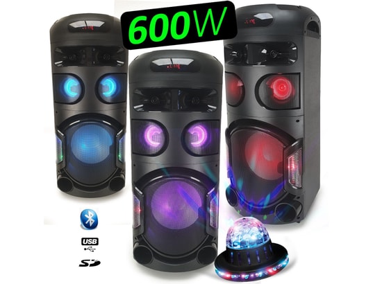 Enceinte 600W sur Batterie SONO DJ MEGA BASSES autonome TROOPER12