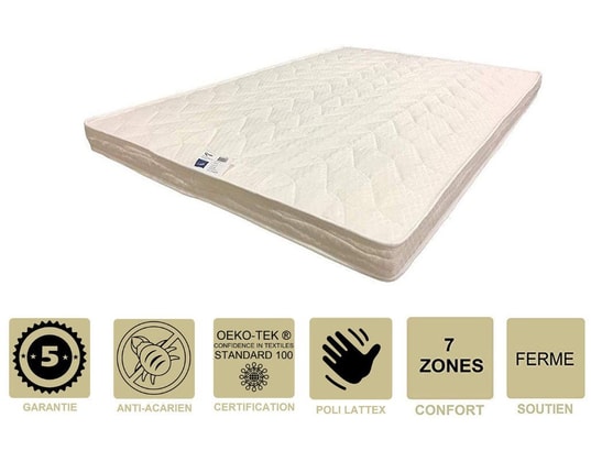 Matelas Canapé Lit Très Ferme 15 Cm + 2 Alèses + 2 Oreillers Visco - Literie Julien