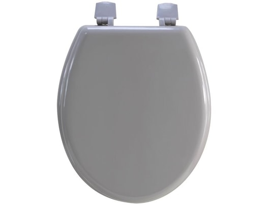 Abattant WC Universel En HDF Couleur Taupe - Charnières Plastique, Dimensions Standard