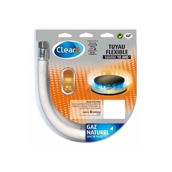 Tuyau gaz butane 1,50m validité 10 ans pour Barbecue,Cuisiniere, Plaque