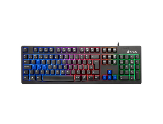 Clavier AZERTY Gaming et multim?dia avec touches r?tro ?clair?es NGS