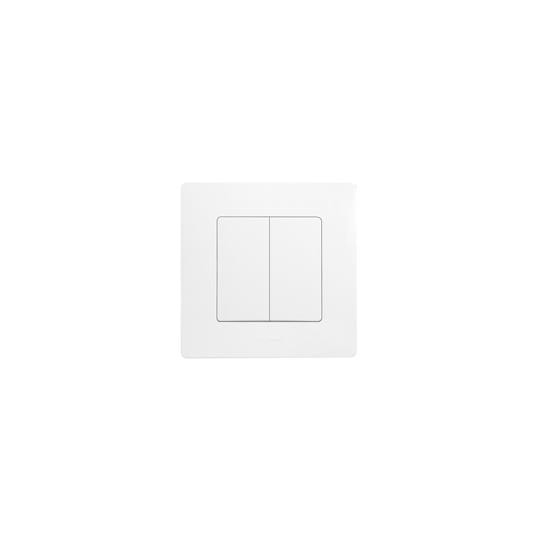 Interrupteur Double Va-et-vient Legrand NILOE - Gris Argent Aluminium, Neuf
