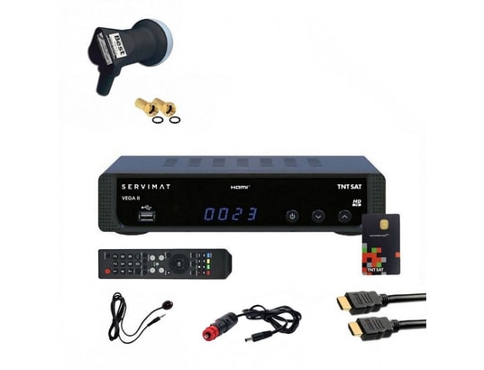 Récepteur TV Satellite SERVIMAT ARMIS 3 Avec Carte TNTSAT V6 – Pour Camping-car, Déport IR, Fonction Enregistrement