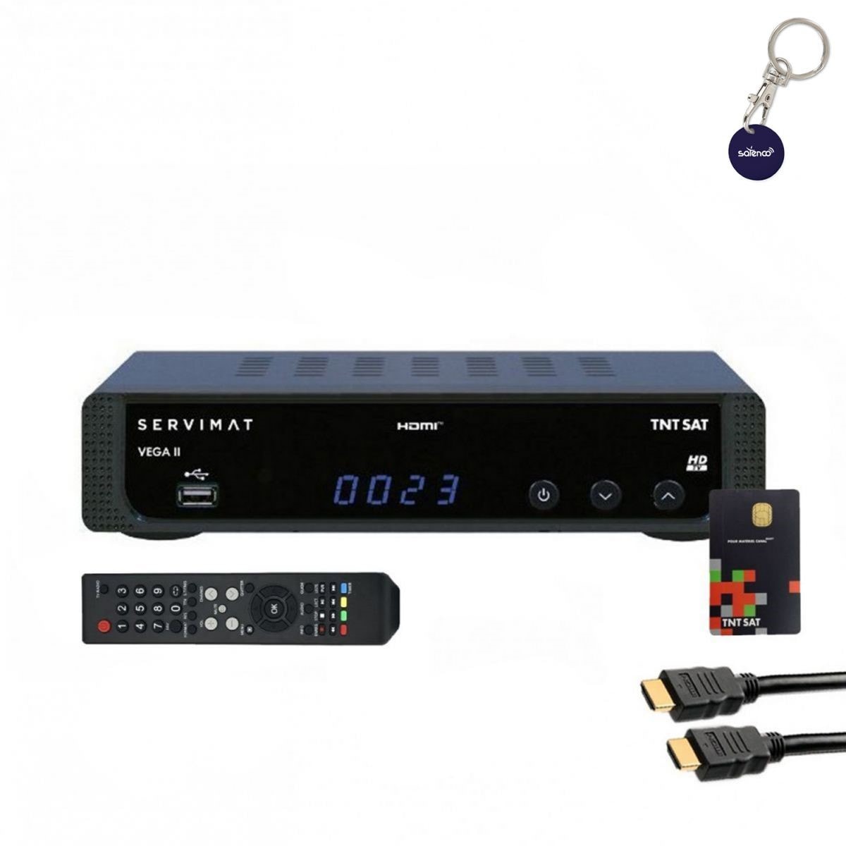 Récepteur TV Satellite Servimat Vega 3 Full HD + Carte TNTSAT V6 - Astra 19.2E