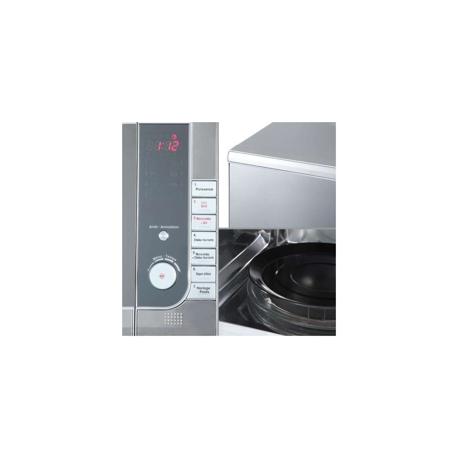 Micro-ondes Combiné CONTINENTAL EDISON 25L 900W Grill 1200W Argent CEMO25SG13S3