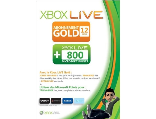 Carte Xbox Live Gold 12 Mois