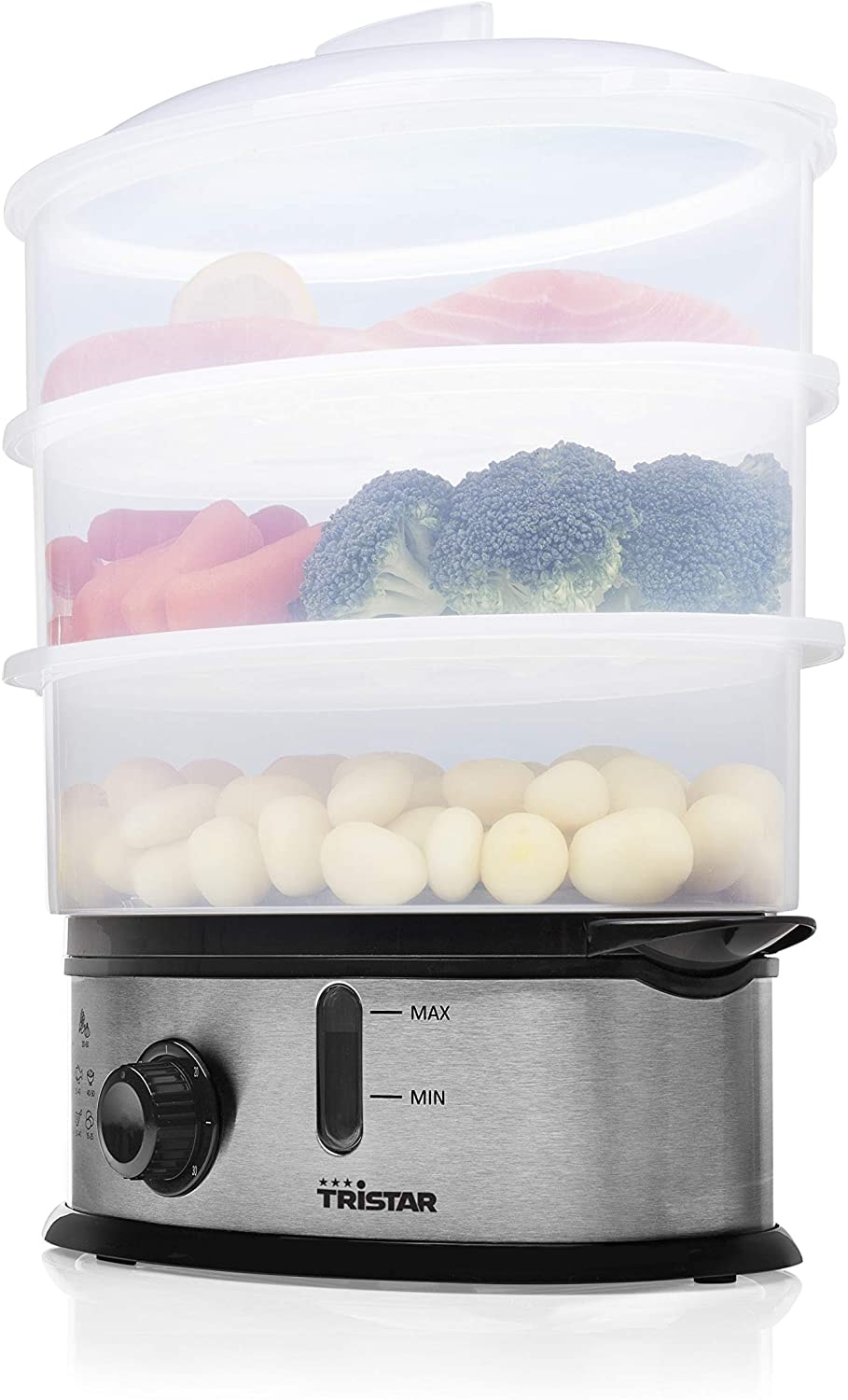 Cuiseur Vapeur 3 Niveaux, Boîte Vapeur Multifonctions 24L, 8 Modes De