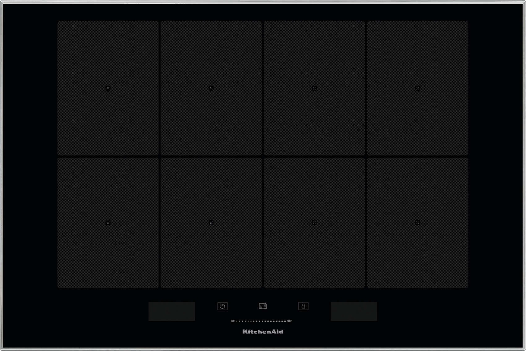 KITCHENAID Table de cuisson à induction 77cm 8 feux 7400w noir