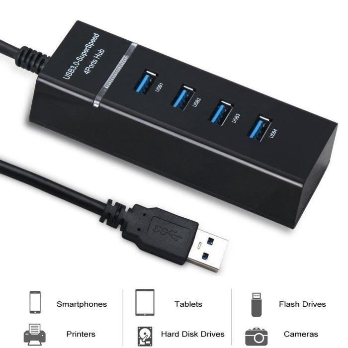 Panneau Avant USB 2.0 Pour PC - 4 Ports, Connectique 9 Broches - À Installer Sur Baie 3,5" - Construction Métal - 3