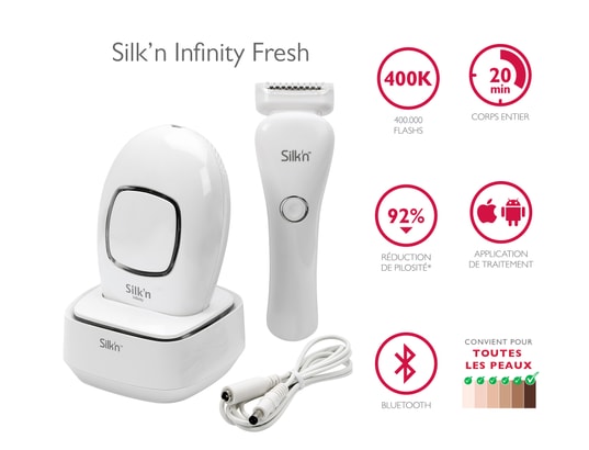 Epilateur lumière pulsée SILK'N INFINITY FRESH IPL Pas Cher - UBALDI.com