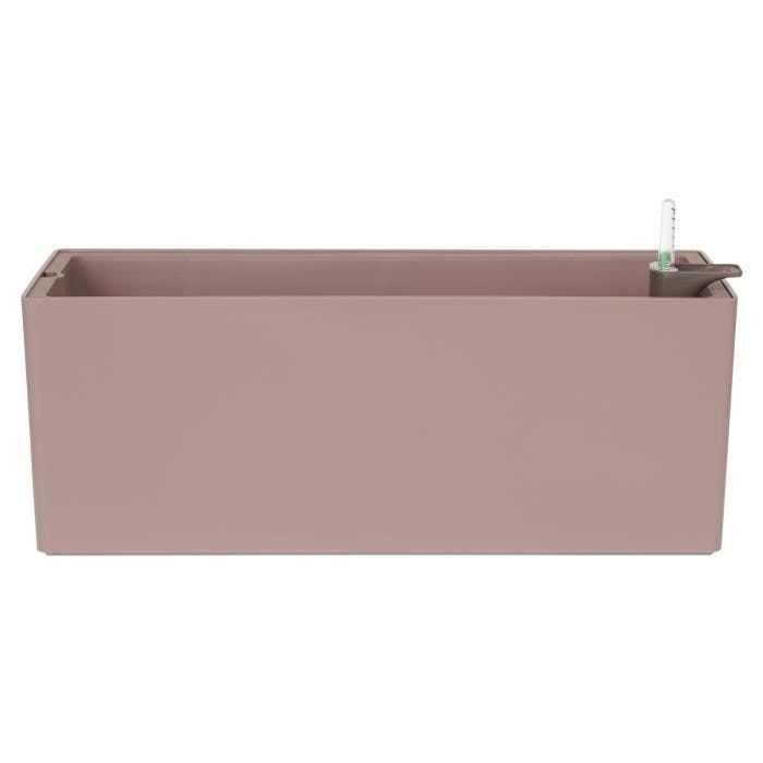 Artevasi Jardinière Venezia 60 Cm Taupe Auto-Arrosage - Grande Capacité Avec Réserve D’Eau & Indicateur De Niveau