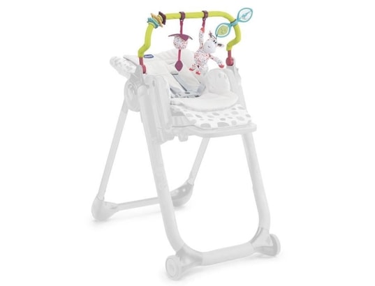 Chicco barre de jeu et coussin réducteur pour chaises hautes polly