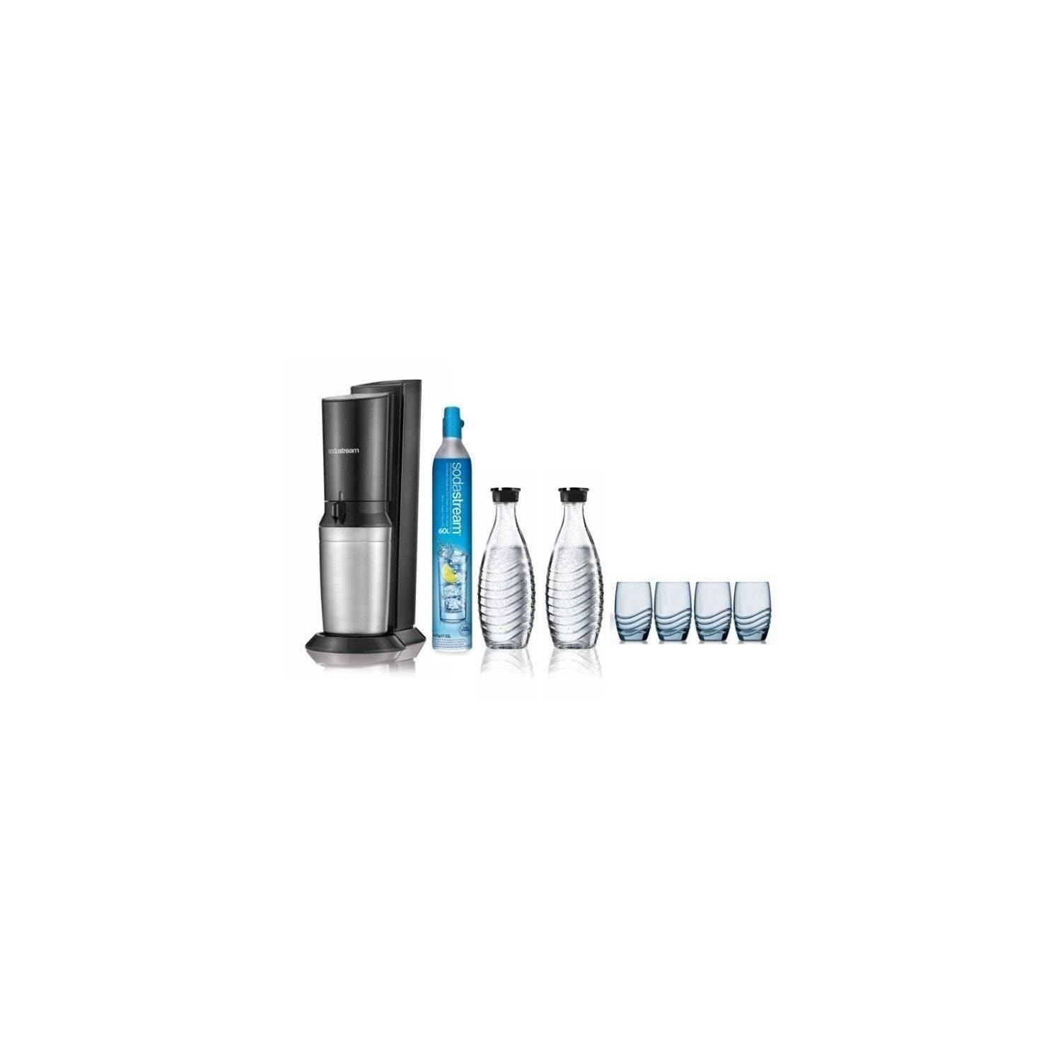 Machine à Gazéifier SodaStream (Modèle Transparent) | Avec 2 Carafes Réutilisables - Faire De L'Eau Gazeuse Et Des Sodas Maison
