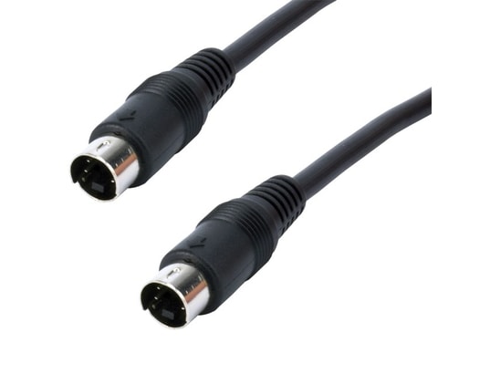 Câble Vidéo S-VHS Mini-DIN 4 Mâle/Mâle - Longueur 5 Mètres - Marque MCL - Qualité Haute - Noir - 2