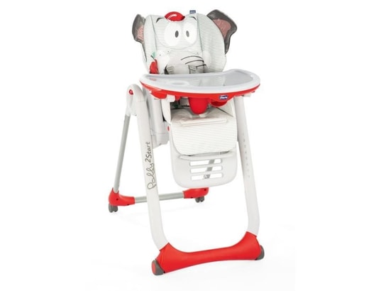 Chicco chaise haute polly 2 start - 4 roues baby elephant CHICCO