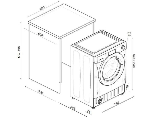 Lave Linge Encastrable Candy Cbw Twme S Kgs Tr Mn Pas Cher