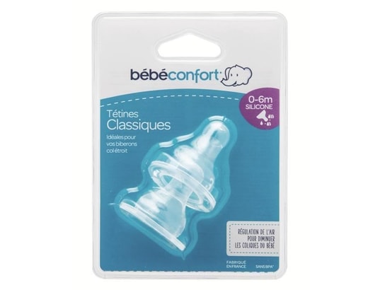 Bebe confort tétine silicone t1 (x2) - 3 vitesses BEBE CONFORT