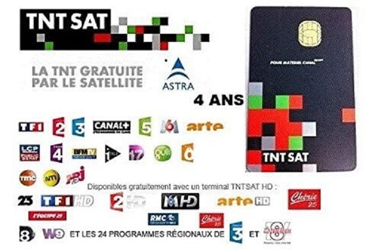 Carte TNT SAT V6 NEW Génération - Accès CANAL+ Astra 19.2 | 48 Mois D'Abonnement | Pour Décodeur TNT SAT