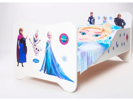 Pack 8en1 lit junior reine des neiges matelas + oreiller + couette