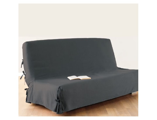 Housse pour clic-clac à nouettes olive - 140 x 200 cm - gris foncé