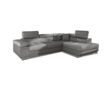 Canapé D'angle Convertible Marius En Velours Beige - Dimensions 275x202 Cm, Couchage 125x193 Cm, Rangement Intégré